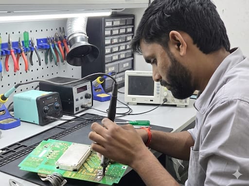 VFD Repair Technician at Work